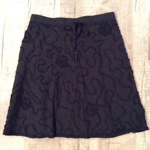 Max Studio XS Black Lined Elastic Above Knee Skirt